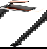 Mexen Purus augsts izlietnes jaucējkrāns, melns/rozā zelts - 745810-76