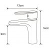 Mexen Alda robinet de lavabo, noir - 746100-70