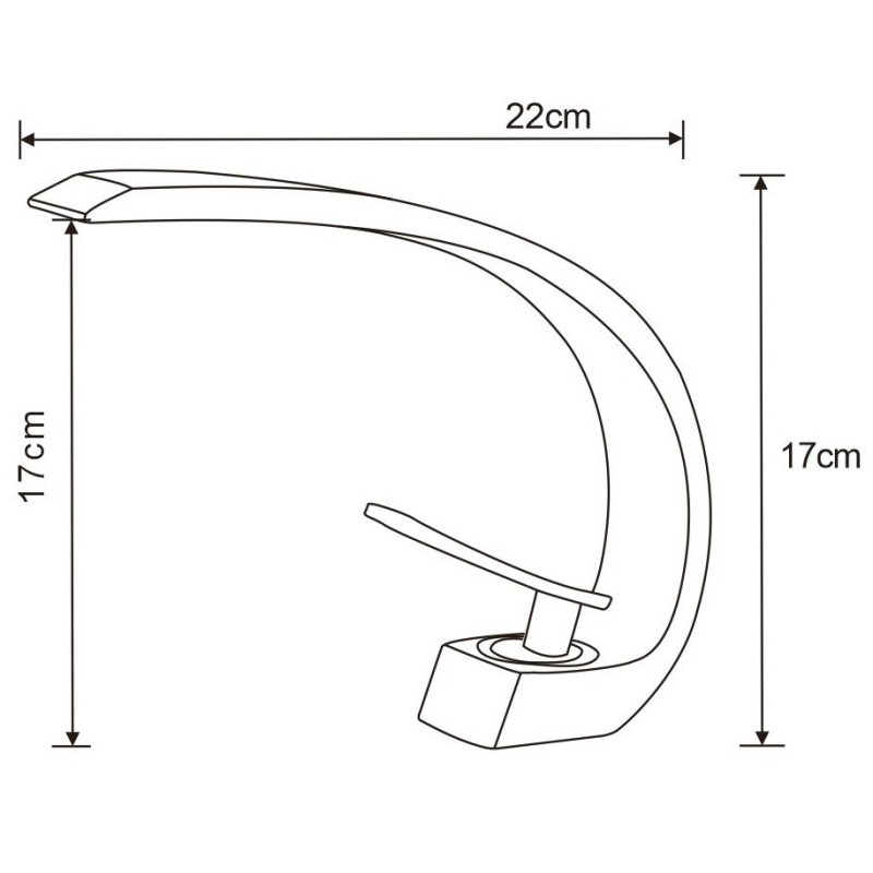 Mexen Lupus washbasin faucet, black - 746200-70