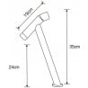 Mexen Astro tall washbasin faucet, gold - 746910-50