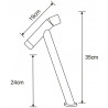 Mexen Astro tall black washbasin faucet - 746910-70