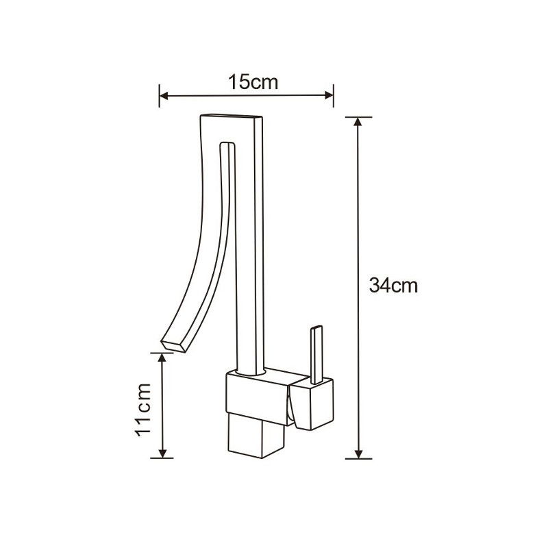 Mexen Elbrus robinet de lavabo, chrome - 747100-00