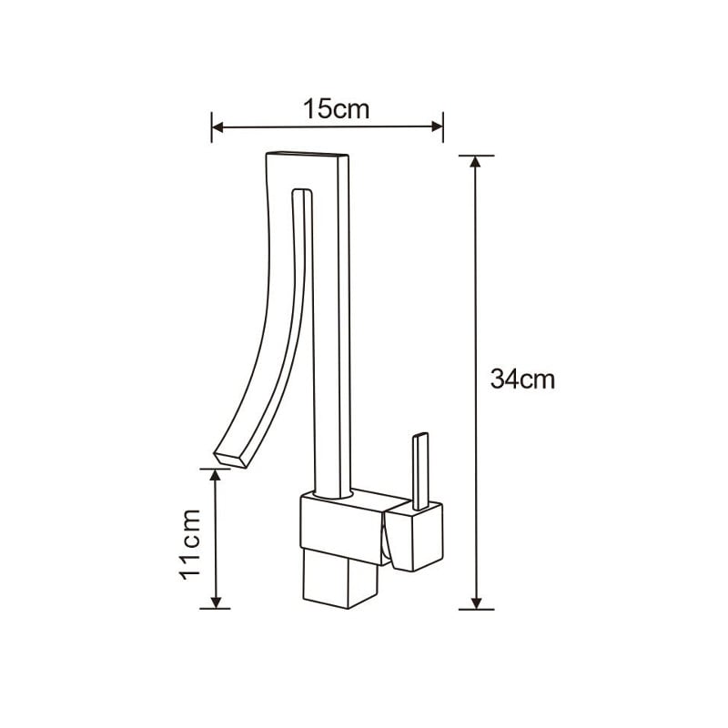 Mexen Elbrus robinet de lavabo, noir - 747100-70