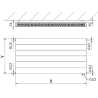 Mexen Line CVL21 Plattenheizkörper 600 x 2000 mm, untere Anschluss, 2419 W, weiß - W621L-060-200-00