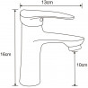 Mexen Irys washbasin faucet, black - 747500-70