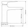 Mexen Lynx robinet de lavabo, noir - 745900-70