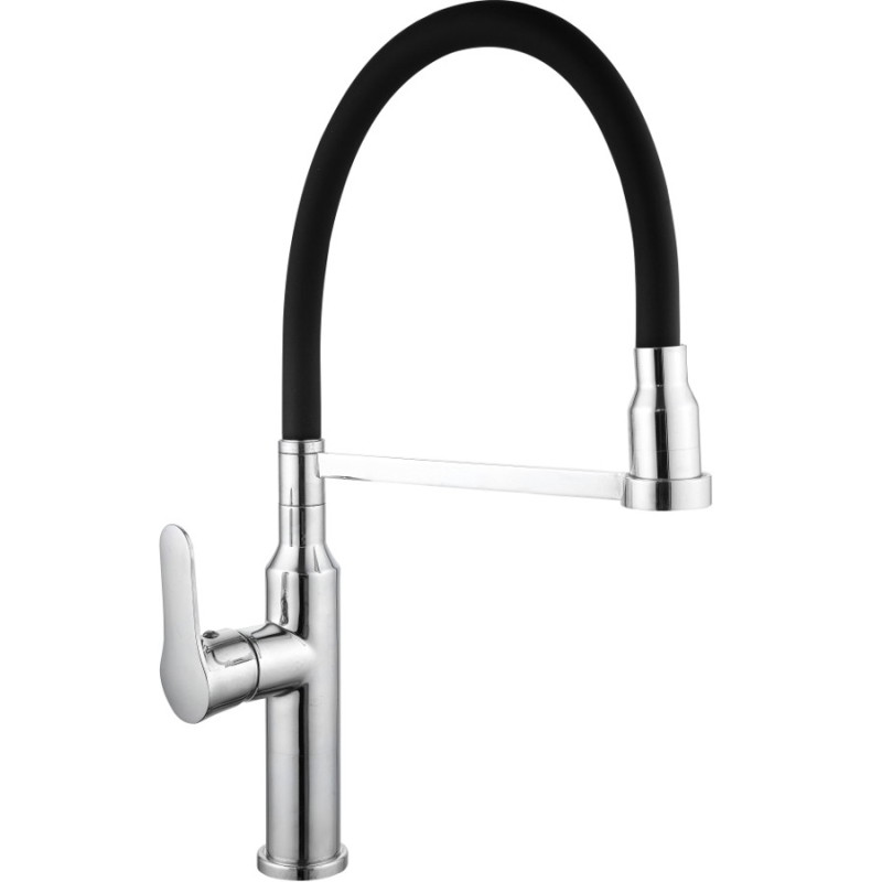 Mexen Edna kitchen faucet, chrome/black - 672900-00