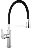 Mexen Edna kitchen faucet, chrome/black - 672900-00