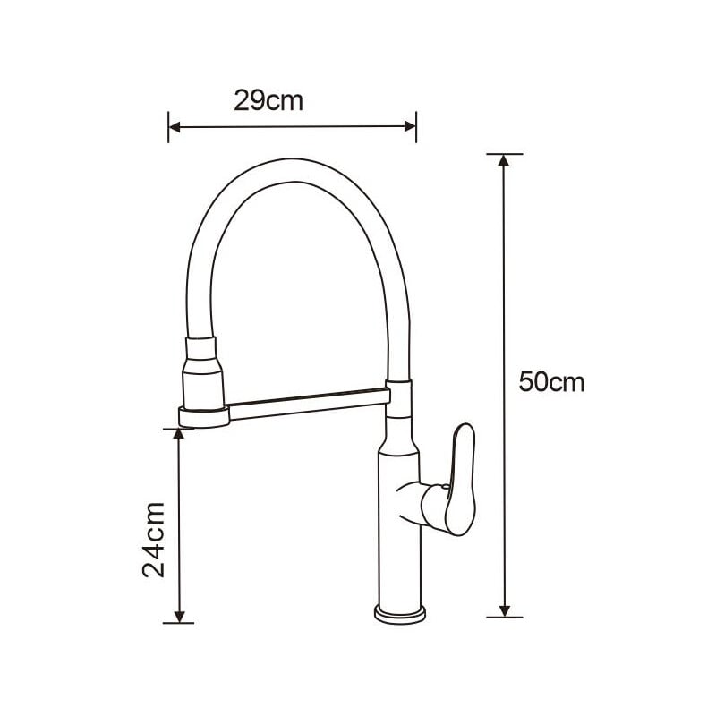 Mexen Edna kitchen tap, gold/black - 672900-57