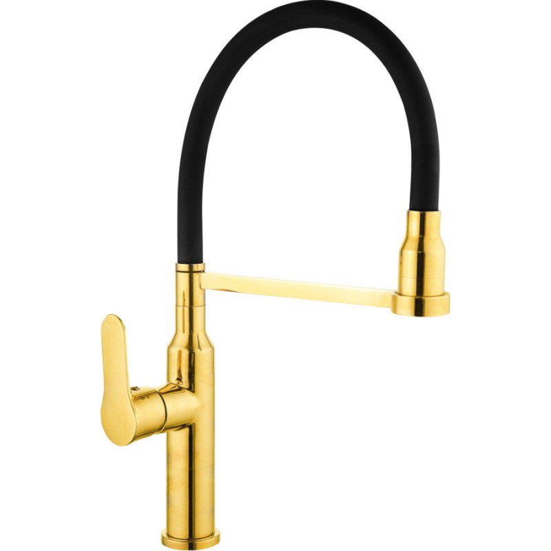 Mexen Edna kitchen faucet, gold/black - 672900-57