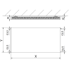 Mexen Flat CF11 grzejnik płytowy 600 x 1500 mm, podłączenie boczne, 1175 W, biały - W411F-060-150-00