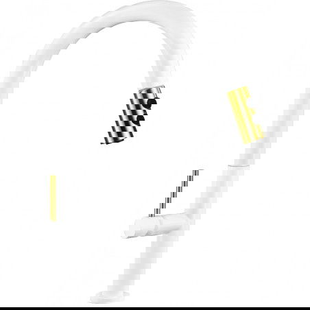 Mexen Ava virtuves jaucējkrāns, balts/zeltains - 672800-25