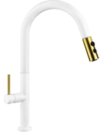 Mexen Ava kitchen faucet, white/gold - 672800-25