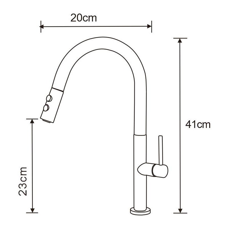 Mexen Ava bateria kuchenna, złota - 672800-50