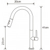 Mexen Ava kitchen faucet, black - 672800-70