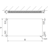 Mexen Flat CVF11 radiateur plat 500 x 700 mm, raccordement inférieur, 478 W, blanc - W611F-050-070-00