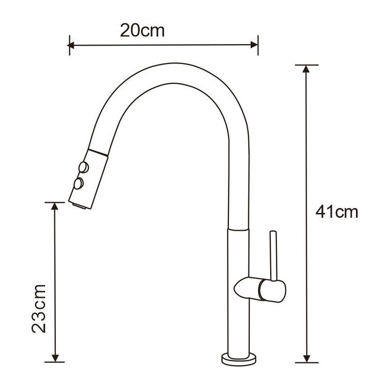 Mexen Ava rubinetto cucina, nero/oro - 672800-75