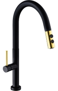 Mexen Ava kitchen faucet, black/gold - 672800-75