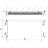 Mexen Flat CF21 Plattenheizkörper 600 x 1300 mm, seitlicher Anschluss, 1572 W, weiß - W421F-060-130-00