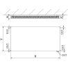 Mexen Flat CVF11 radiateur plat 600 x 600 mm, raccordement inférieur, 470 W, blanc - W611F-060-060-00