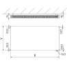 Radiateur plat Mexen Flat CVF21 500 x 1100 mm, raccordement inférieur, 1109 W, blanc - W621F-050-110-00