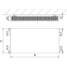 Mexen Flat CF22 Plattenheizkörper 600 x 1200 mm, seitlicher Anschluss, 1899 W, weiß - W422F-060-120-00