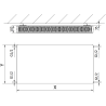 Mexen Flat CF22 radiateur à plaques 600 x 1200 mm, raccordement latéral, 1899 W, blanc - W422F-060-120-00