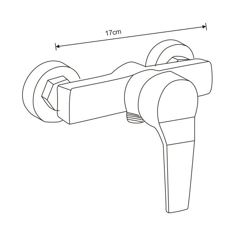 Mexen Caro rubinetto per doccia, cromo - 746640-00