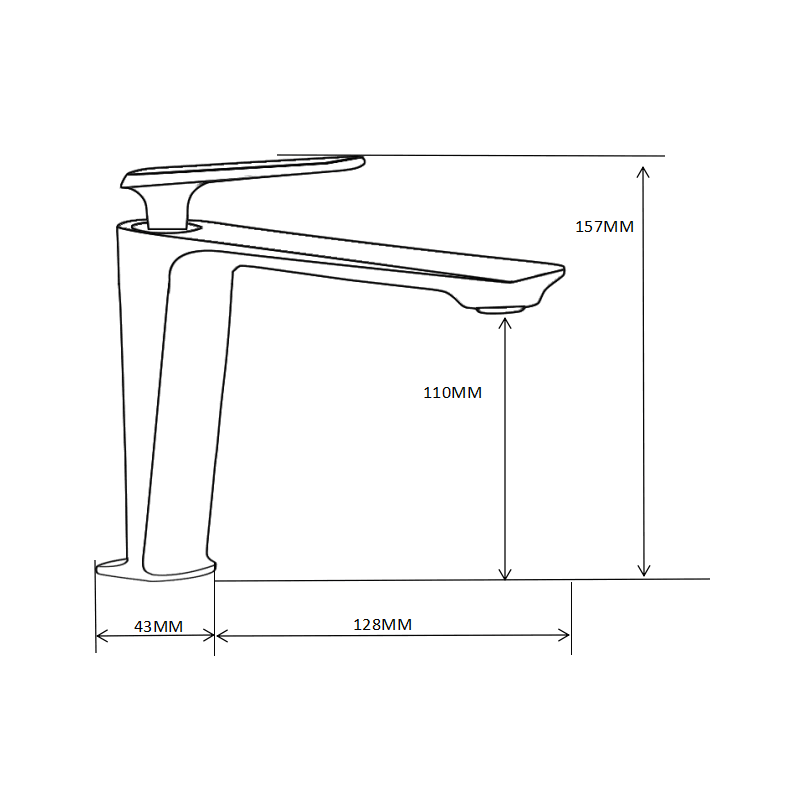 Mexen Ares grifo de lavabo, negro - 744100-70