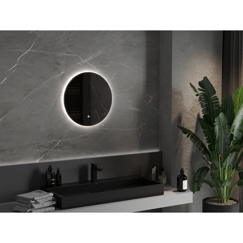 Mexen Erg miroir de salle de bains éclairé, rond 50 cm, LED 6000K, anti-buée - 9823-050-050-611-00