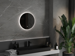 Mexen Erg specchio da bagno illuminato, rotondo 50 cm, LED 6000K, antiappannamento - 9823-050-050-611-00