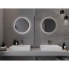 Mexen Erg espejo de baño iluminado, redondo de 50 cm, LED 6000K, antivaho - 9823-050-050-611-00