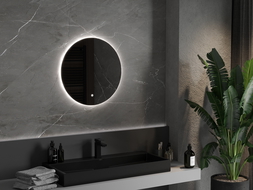 Mexen Erg beleuchteter Badezimmerspiegel, rund 60 cm, LED 6000K, Antibeschlag - 9823-060-060-611-00