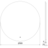 Mexen Erg verlichte badkamer spiegel, rond 90 cm, LED 6000K, anti-condens - 9823-090-090-611-00