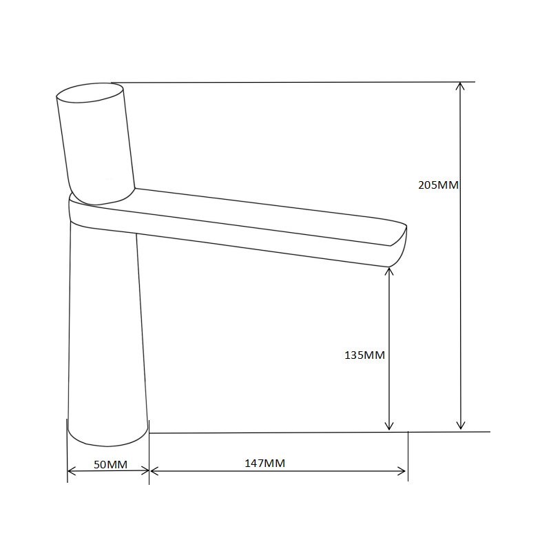 Mexen Nox mitigeur lavabo, noir - 744200-70