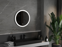 Mexen Oro verlicht badkamerspiegel, rond 60 cm, LED 6000K, antivries - 9824-060-060-611-00