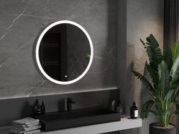 Mexen Oro beleuchteter Badezimmerspiegel, rund 80 cm, LED 6000K, Antibeschlag - 9824-080-080-611-00