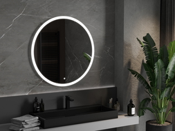 Mexen Oro miroir de salle de bain éclairé, rond 90 cm, LED 6000K, antibuée - 9824-090-090-611-00