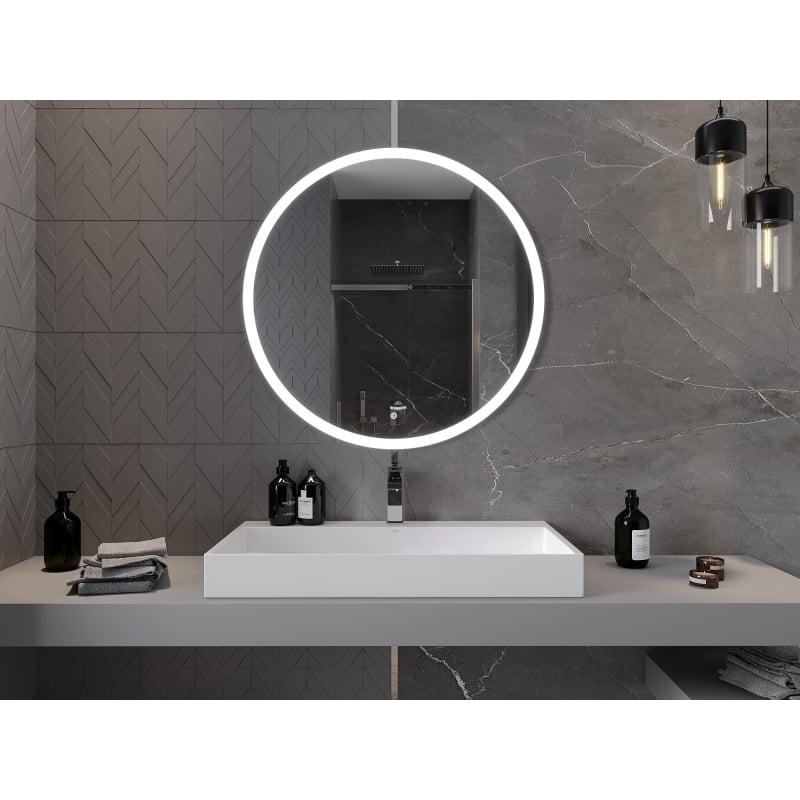Mexen Oro verlichte, ronde badkamerspiegel 90 cm, LED 6000K, antivrij - 9824-090-090-611-00
