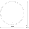 Mexen Oro miroir de salle de bain éclairé, rond 100 cm, LED 6000K, antibuée - 9824-100-100-611-00