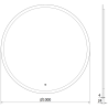 Mexen Oro ronde verlichte badkamer spiegel, 100 cm, LED 6000K, antivries - 9824-100-100-611-00
