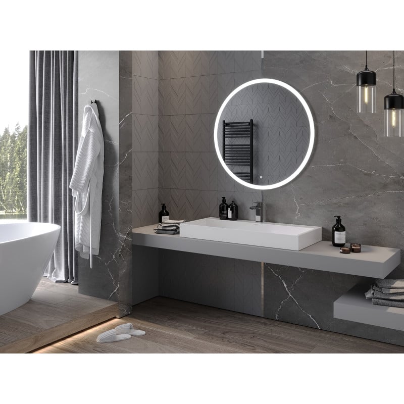 Mexen Oro miroir de salle de bain éclairé, rond 100 cm, LED 6000K, antibuée - 9824-100-100-611-00