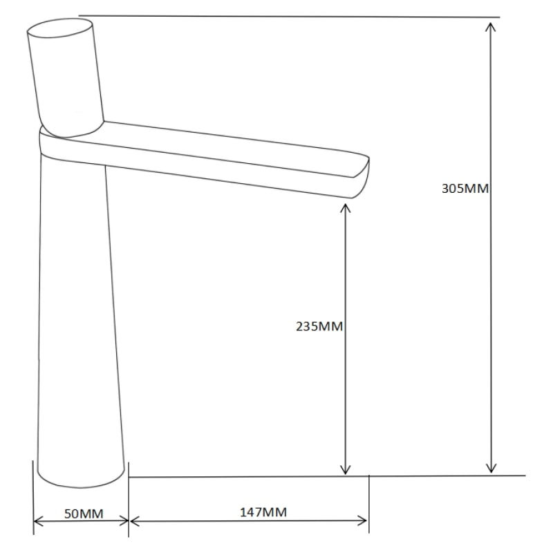 Mexen Nox high washbasin faucet, chrome - 744210-00