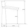Mexen Nox high washbasin faucet, chrome - 744210-00