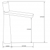 Mexen Nox robinet de lavabo haut, chrome - 744210-00