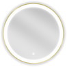 Mexen Esso beleuchteter Badezimmerspiegel, rund 60 cm, LED 6000K, Anti-Beschlag, goldener Rahmen - 9825-060-060-611-50