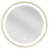 Mexen Esso espejo de baño iluminado, redondo 60 cm, LED 6000K, antivaho, marco dorado - 9825-060-060-611-50