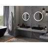 Mexen Esso verlichte badkamerspiegel, rond 60 cm, LED 6000K, anti-condens, gouden frame - 9825-060-060-611-50