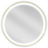Mexen Esso specchio da bagno retroilluminato, rotondo 70 cm, LED 6000K, antiappannamento, cornice dorata - 9825-070-070-611-50