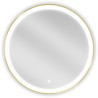Mexen Esso vannas istabas spogulis ar apgaismojumu, apaļš 70 cm, LED 6000K, pretmiglas, zelta rāmis - 9825-070-070-611-50